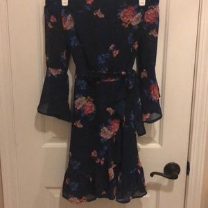 floral blue dress
